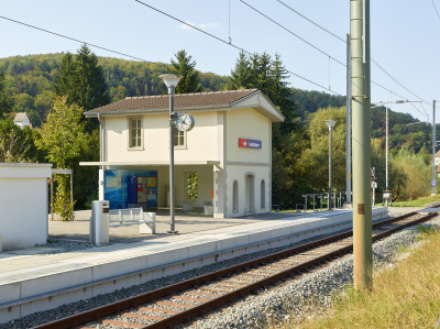 Railway station Courchavon, transformation - kleine Darstellung