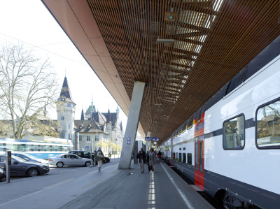 Railway station Zürich, platform roofs - small representation