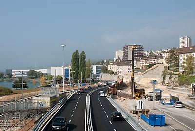 Highway A5, Construction Serrieres - kleine Darstellung