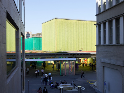 Hauptbahnhof Zürich, provisorische Perrondächer - kleine Darstellung