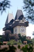 Graz03-Uhrturm und Schattenturm