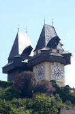 Graz03-Uhrturm und Schattenturm