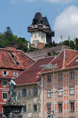 Graz03-Uhrturm und Schattenturm 