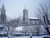 Temple Crêt du Chêne im Schnee