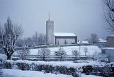 Temple Crêt du Chêne im Schnee