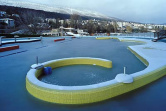 Schwimmbad Nid du Cro im Winter
