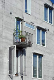 Kleiner Balkon mit Pflanze