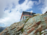 Berghütte am Moirygletscher