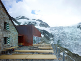 Berghütte am Moirygletscher