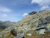 Berghütte am Moirygletscher