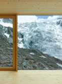 Berghütte am Moirygletscher