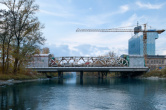 Construction du pont de Wilsdorf