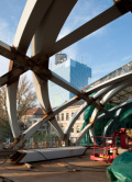 Construction du pont de Wilsdorf