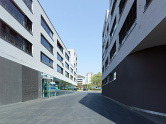 Centre commercial, logements pla